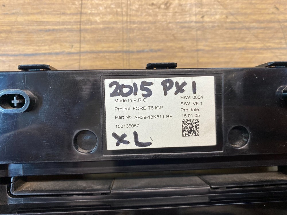Ford Ranger PX1 XL ICC Control Panel Unit