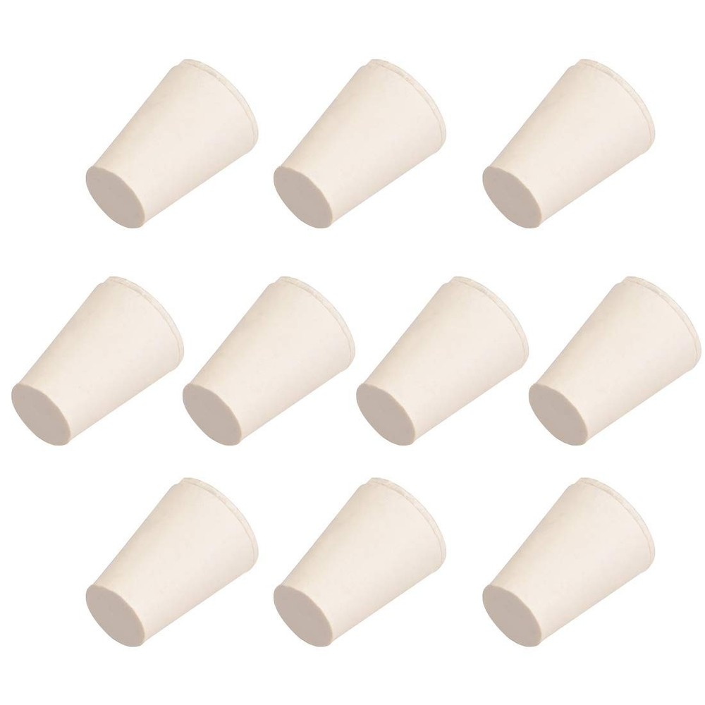 Versatile 10-Pack White Rubber Stoppers for Laboratory & Aquarium Use (Size 000)