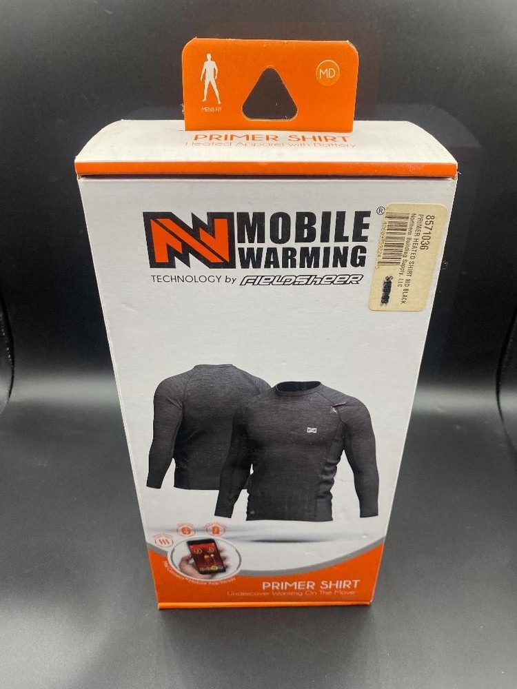 Mobile Warming Heated Primer Base Layer Shirt M MD Medium Fieldsheer
