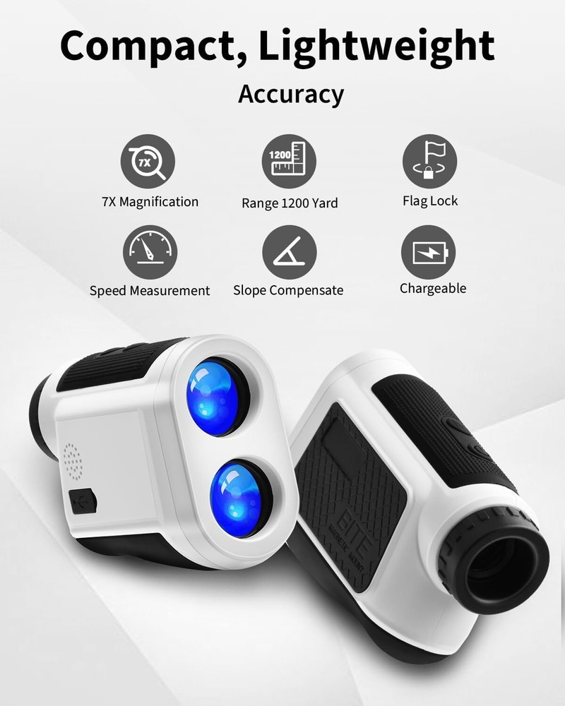 Golf Rangefinder with Slope,Flag Pole Locking Vibration,1200 Yards Range