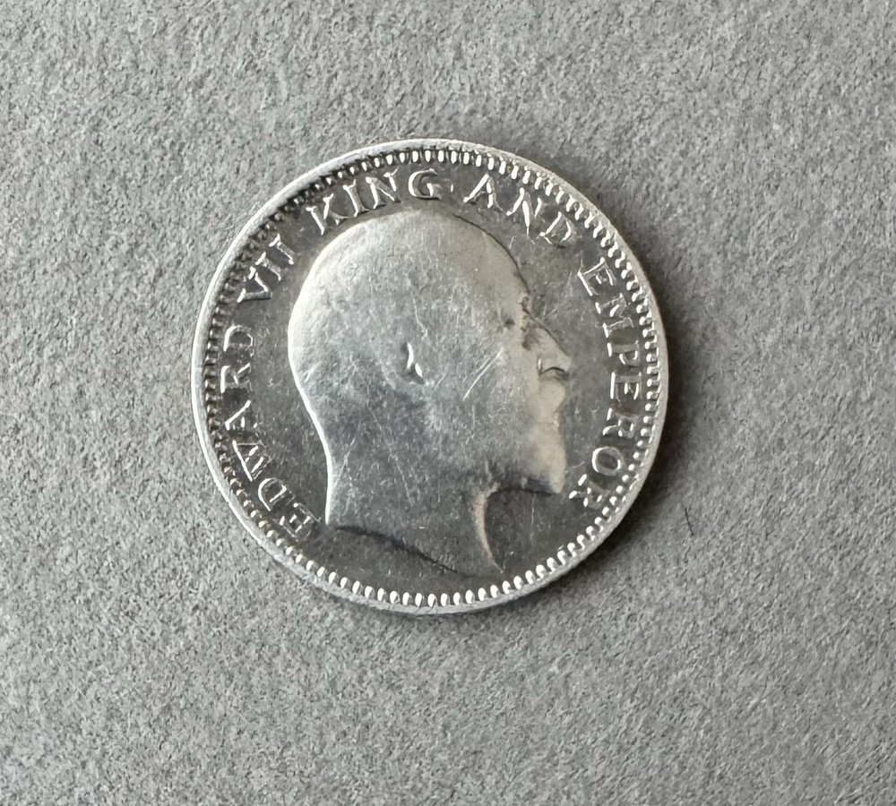 1907 Half Rupee - India - King Edward VII
