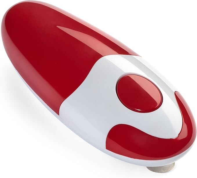 Bartelli Soft Edge Automatic Electric Can Opener - Red Battery Powered
