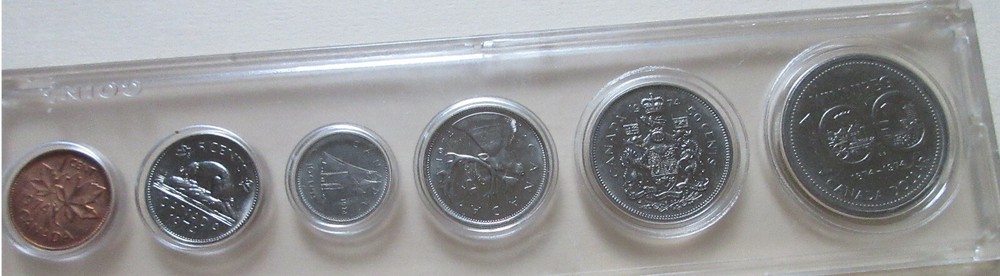 1974 Canada Year Set. 6 UNC COINS RJ