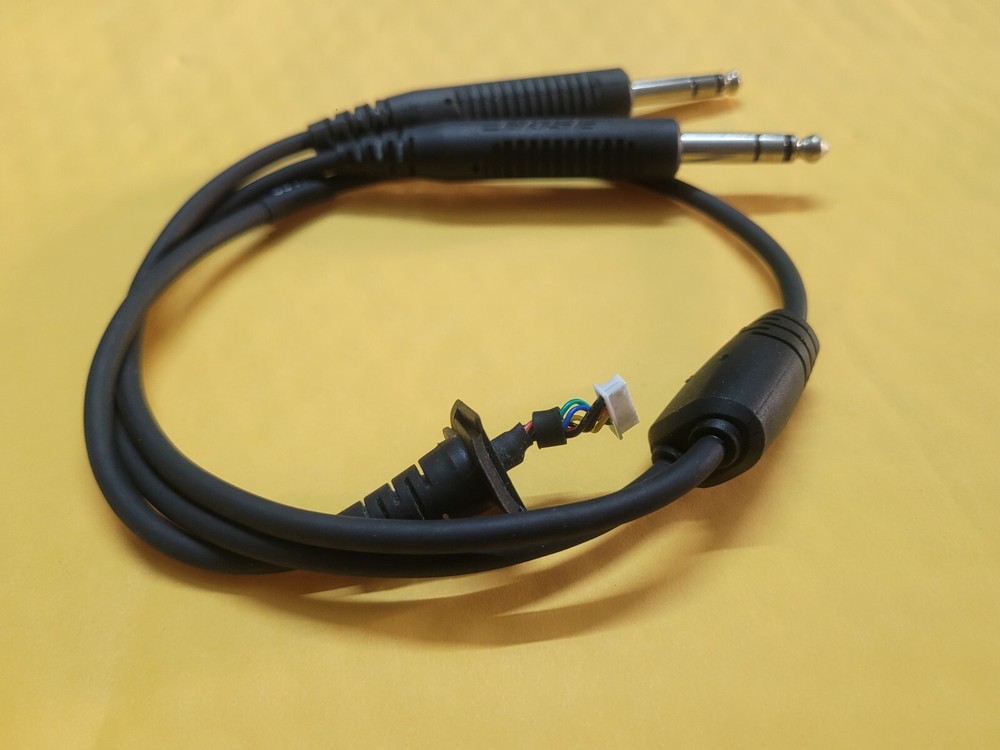 Double Plug Cable for Bose proflight Aviation Headset Stereo / No supported A20