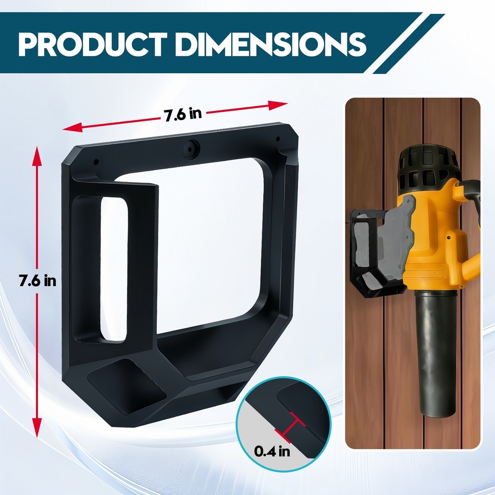 Wall Mount Holder for 20V Cordless Leaf Blowers, Custom bracket
