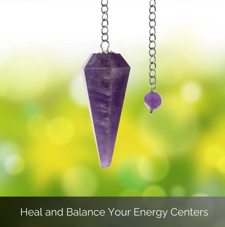 Amethyst Pendulum Crystal Stone, Faceted Pendulum Divination Tools, Dowsing