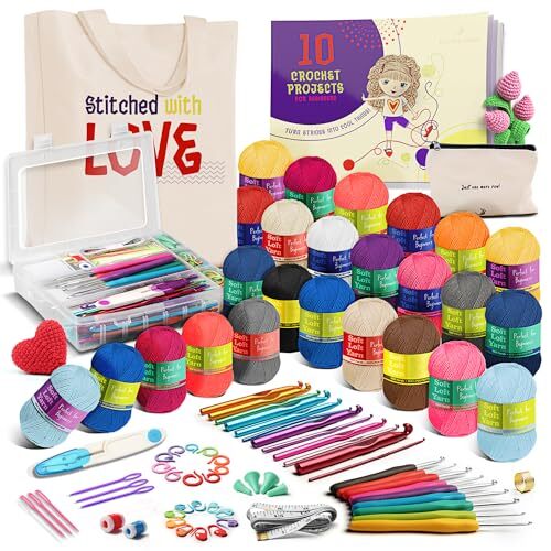 Learn to Crochet Kit for Beginners Adults – Beginner Crochet Assorted Sizes