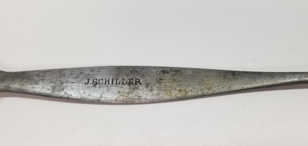 Vintage Spatula J.SCHILLING -12" STRONG! Sharp edge, nice turner/scraper
