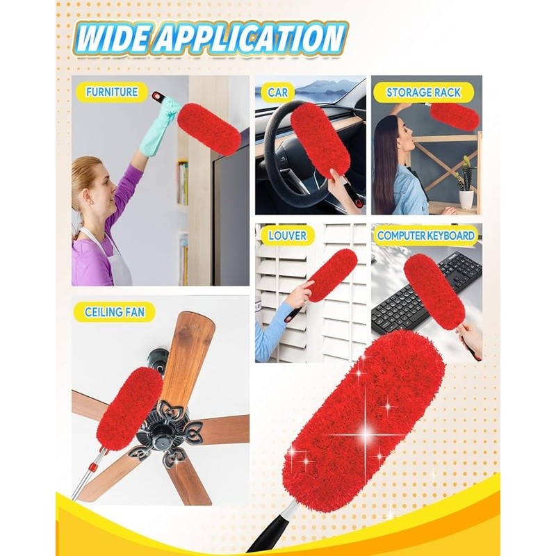Microfiber Duster Replacement Heads Washable Reusable Compatible W/ OXO Duster