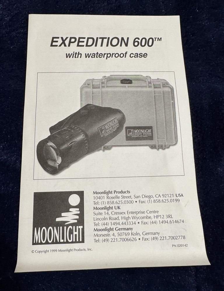 Moonlight Night Vision Monocular Expedition 600