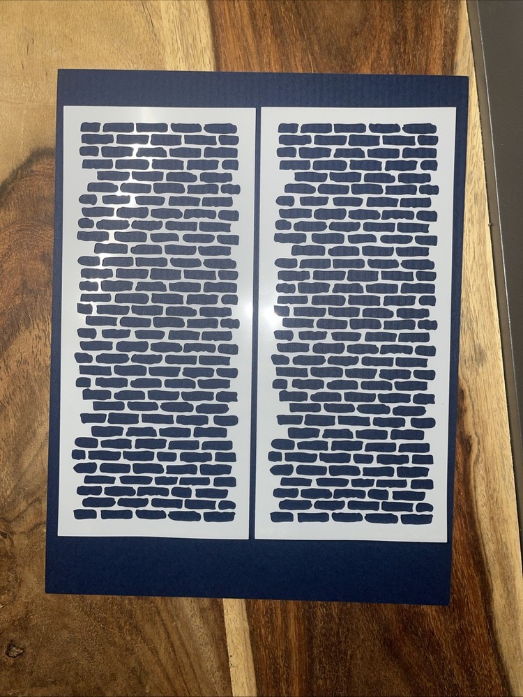 2x Bricks Stencils Crafter's Workshop Slimline  4"X9" Vertical TWO NEW