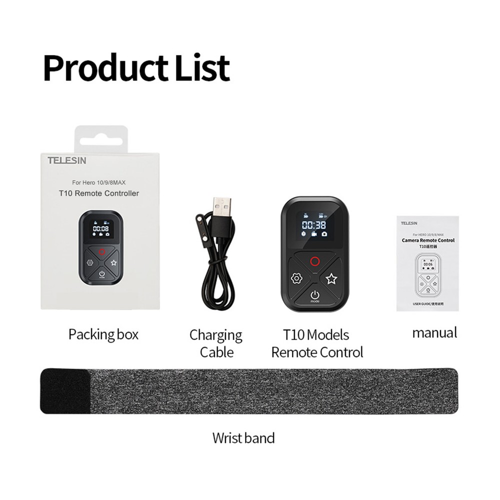 TELESIN Smart Wireless Remote Control Camera Controller for GoPro Hero 11/10/9/8