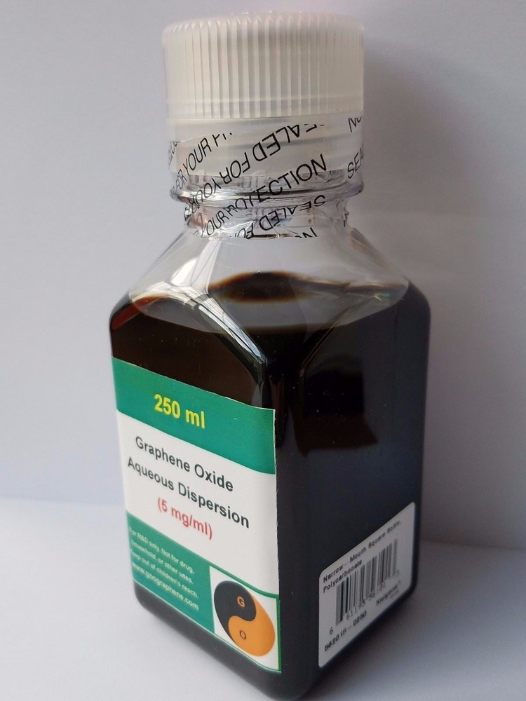 pH~6-7, 250 ml, 5mg/ml, Single-Layer Graphene Oxide Aqueous Dispersion