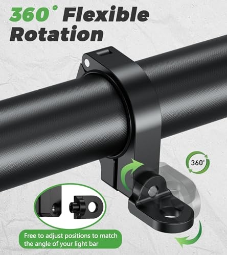 2 PCS UTV Whip Light Mounts (Large), Solid Aluminium Alloy UTV Whip Flag