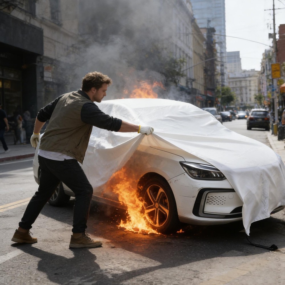 Car Emergency Fire Suppression Blankets Fireproof Blanket Fire Retardant Blanket