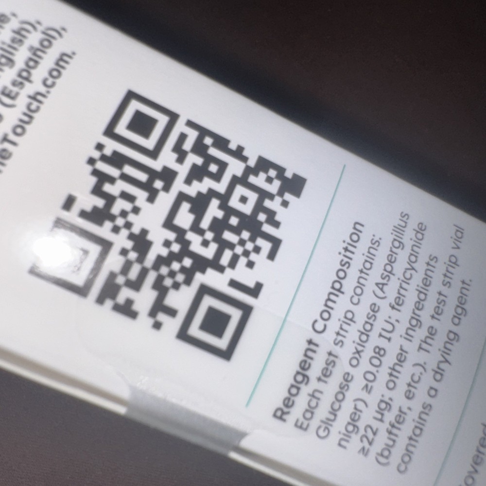 100ct One Touch ULTRA TEST STRIPS 8/2026 Box Side Cut