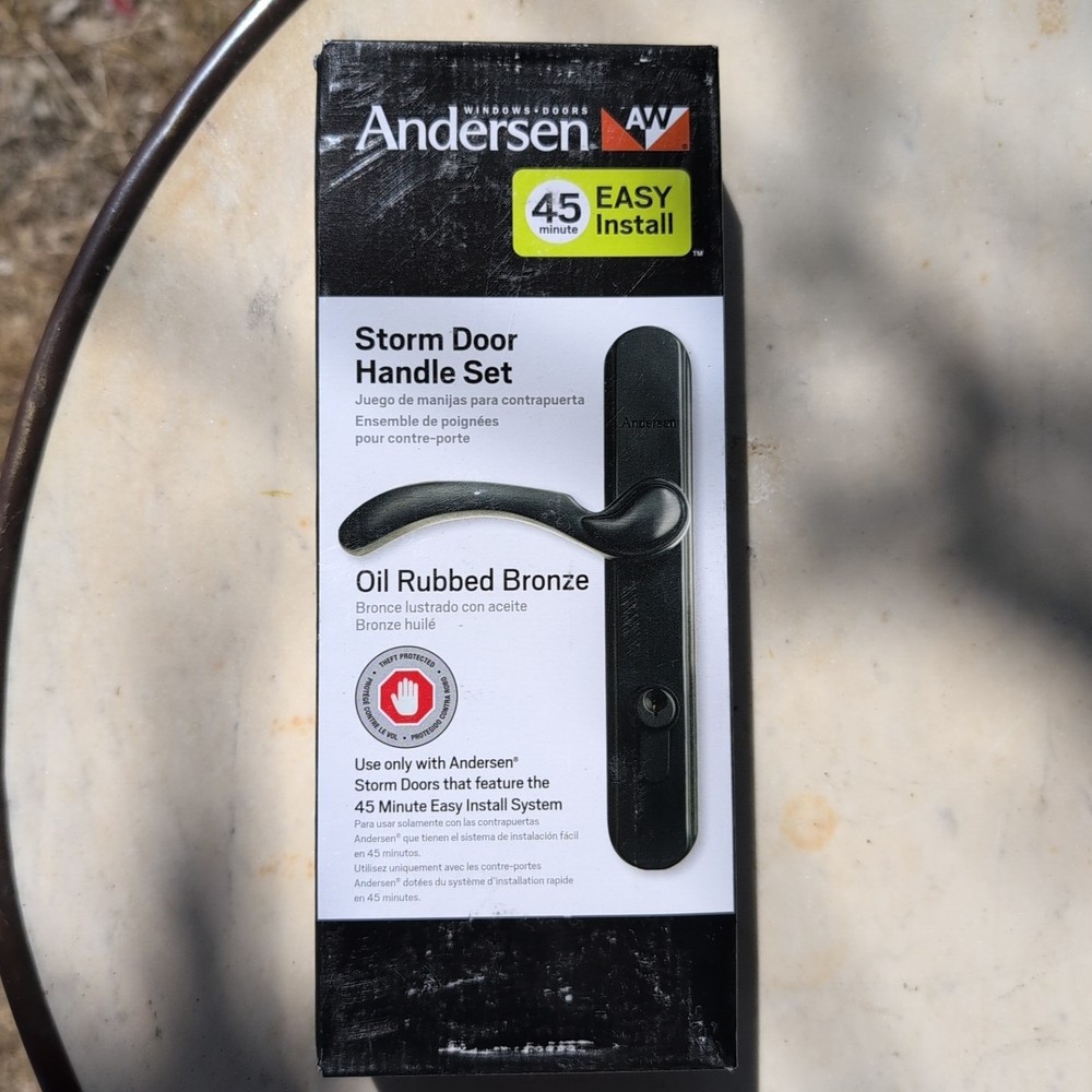 Andersen 975123 Storm Door Handle Set 45 Minute Easy Install System BRONZE