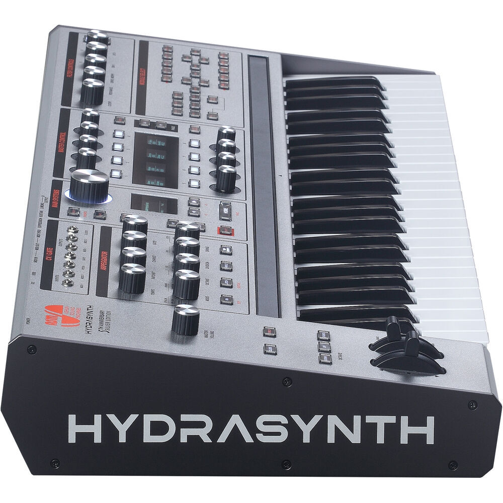 ASM Hydrasynth Keyboard 8-Voice Synthesizer - Limited-Edition Silver