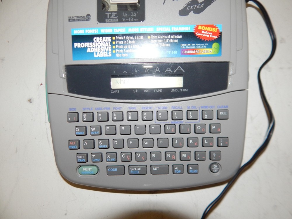 BROTHER LABELING SYSTEM P-TOUCH EXTRA MODEL PT-340 (SQS105)