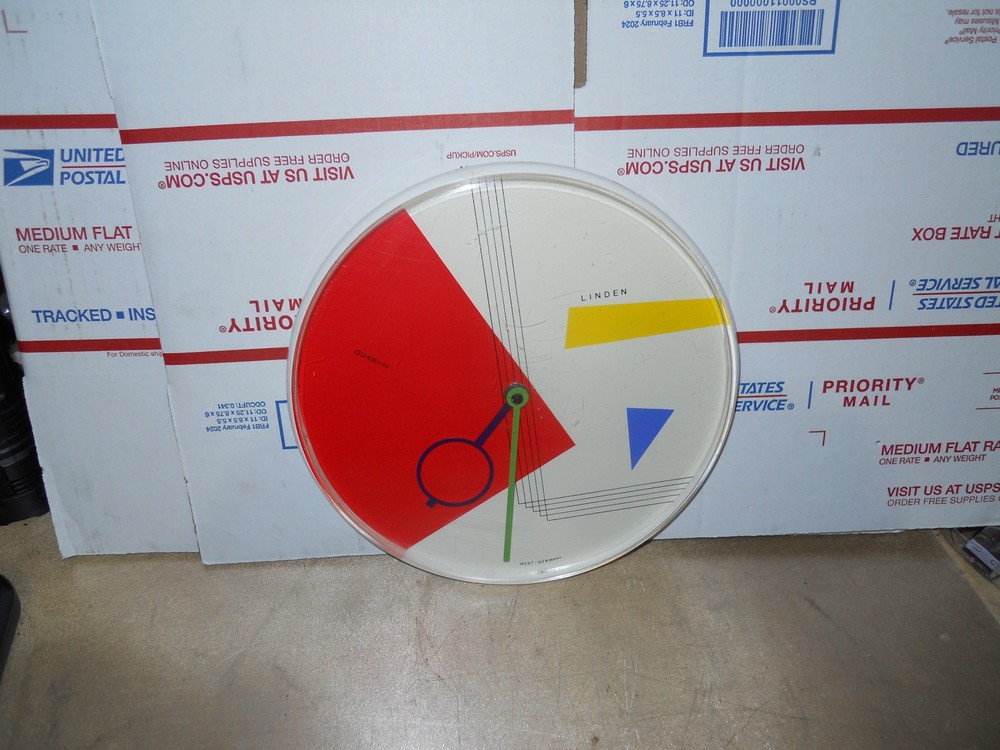 LINDEN postmodern wall clock west germany works