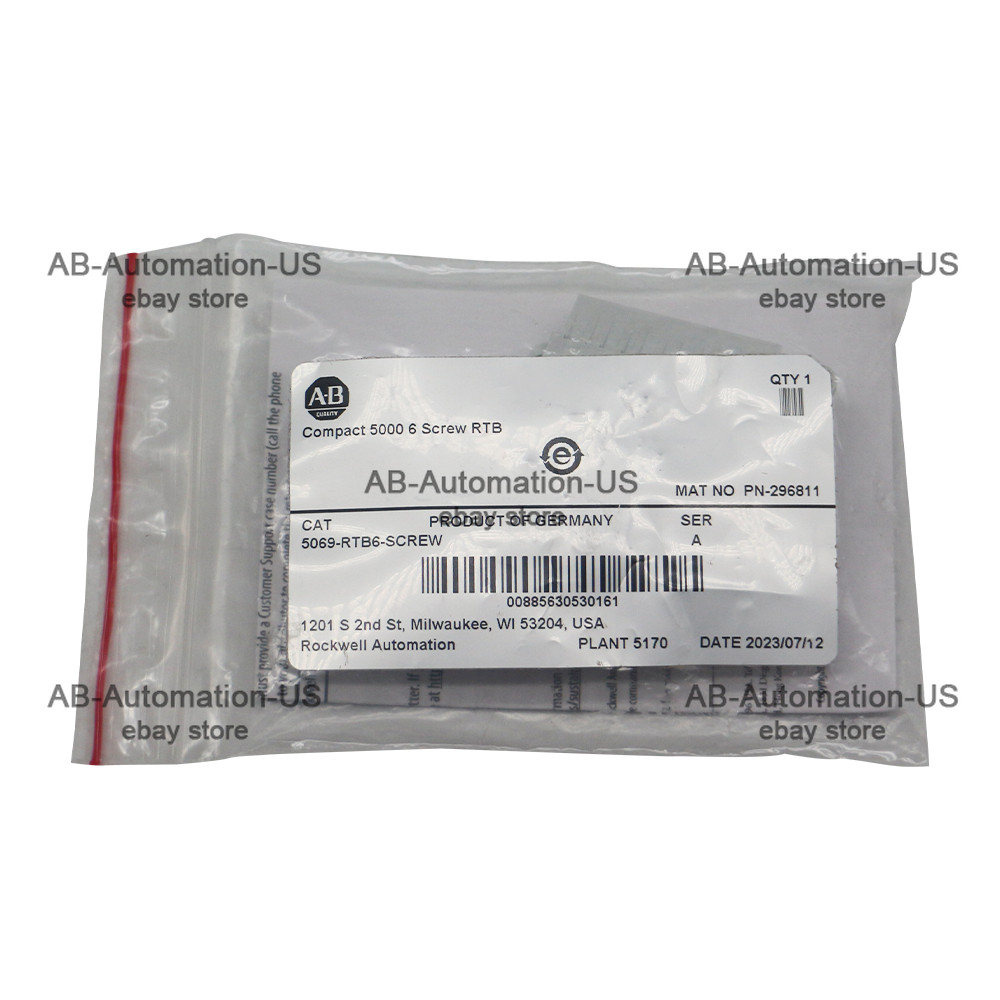 Allen Bradley 5069-RTB6-SCREW 5069 Compact I/O 6 pin Screw type RTB packed kit