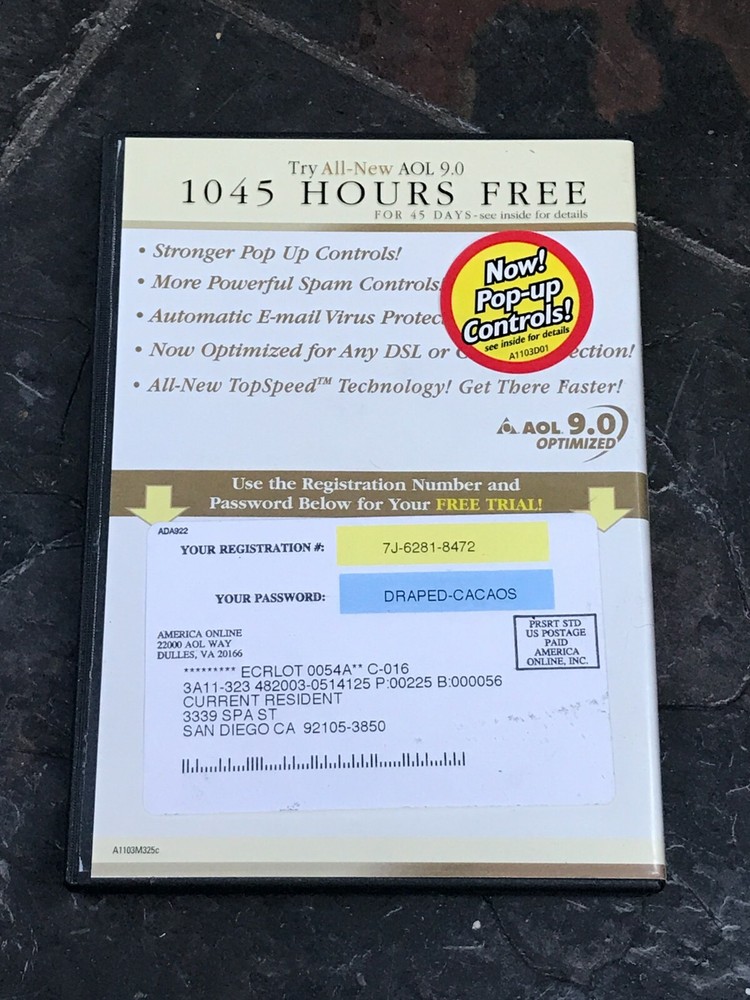 American Online CD 1045 Hours Free