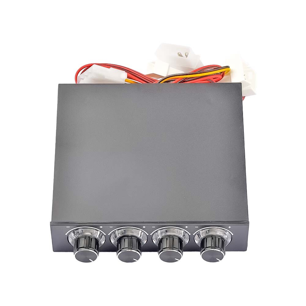 3.5" PC HDD CPU 4 Channel Fan Speed Controller Control Led Cooling Front Panel