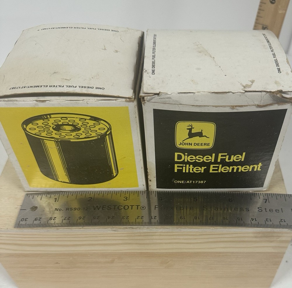 John Deere Diesel Fuel Filter Element AT17387 - 2 Amazing Condition Boxes￼