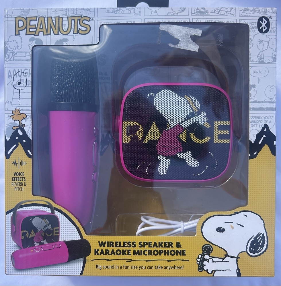 🔥💃Peanuts Snoopy “DANCE” Wireless Bluetooth Speaker & Karaoke Microphone🔥💃