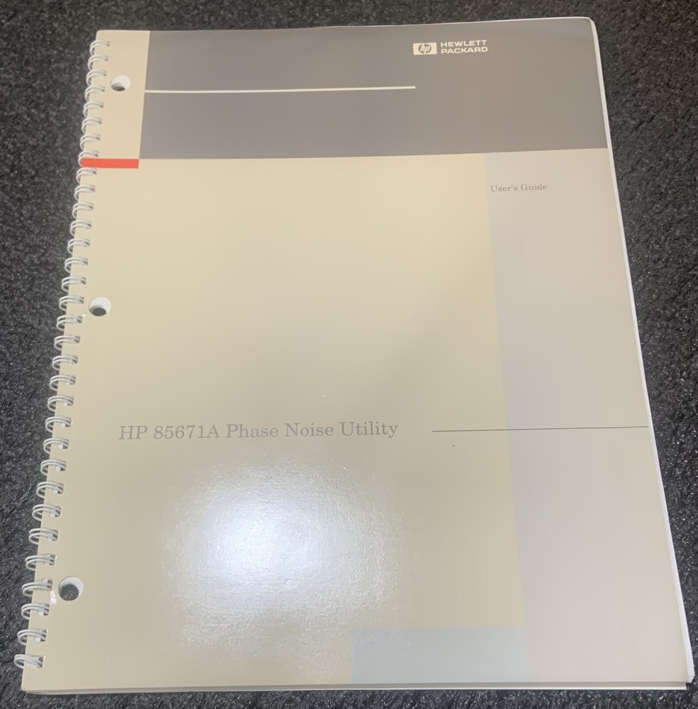 HP 85671A Phase Noise Utility User's Guide