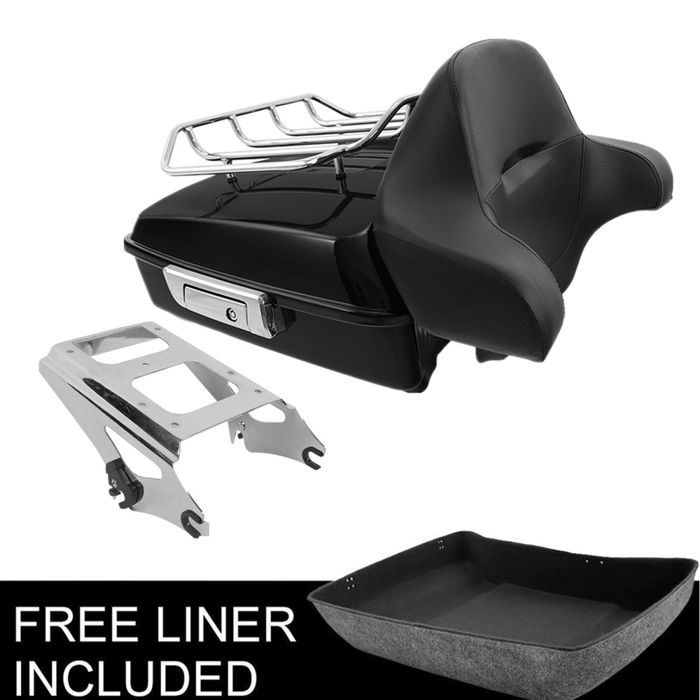 Chopped Trunk Pad Mount Rack Fit For Harley Touring 2009-2013
