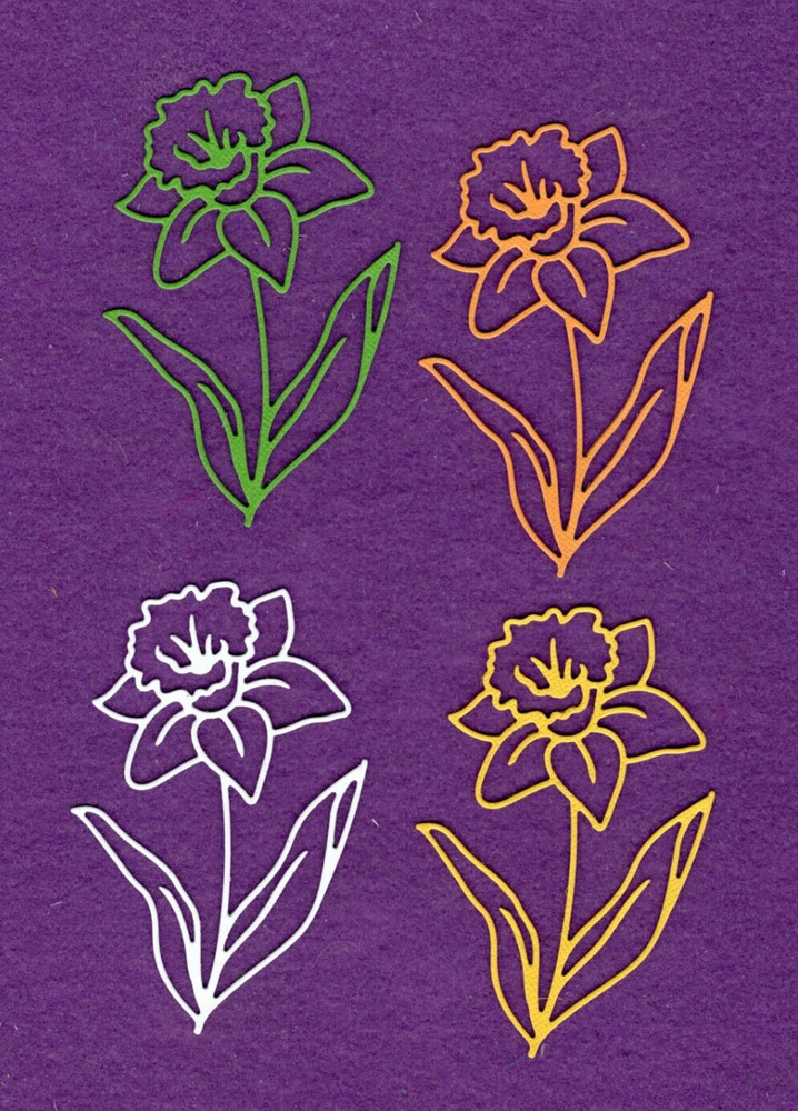 DAFFODIL# 3 spring flower die cuts scrapbook cards