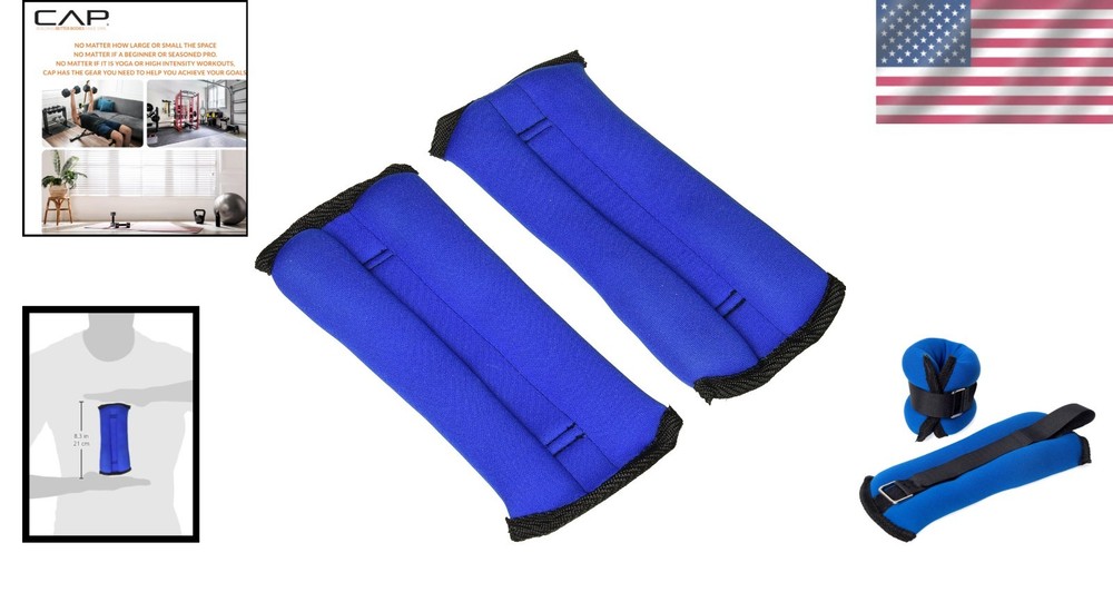 Comfortable Neoprene 1 Lb Ankle/Wrist Weights - Exercise & Therapy Support