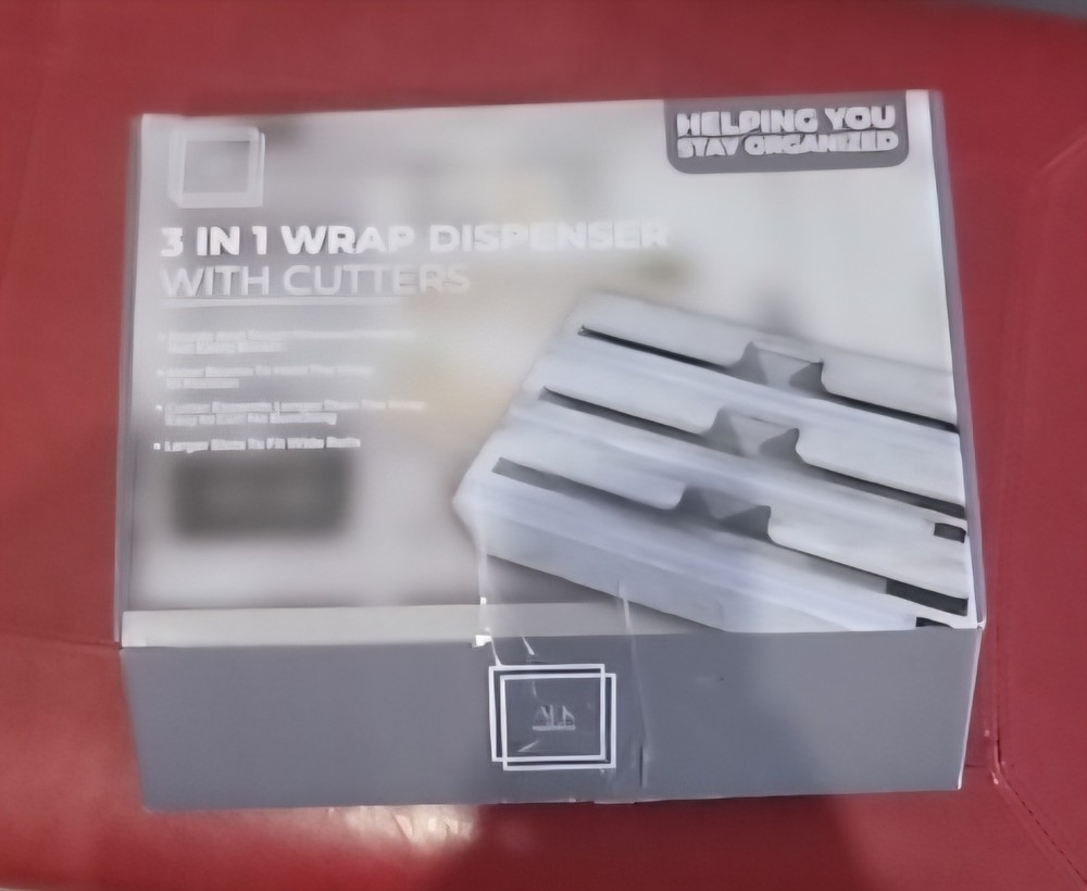 3 in 1 wrap dispenser with cutters