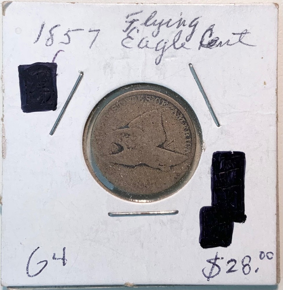 1857 United States Flying Eagle Cent 1c