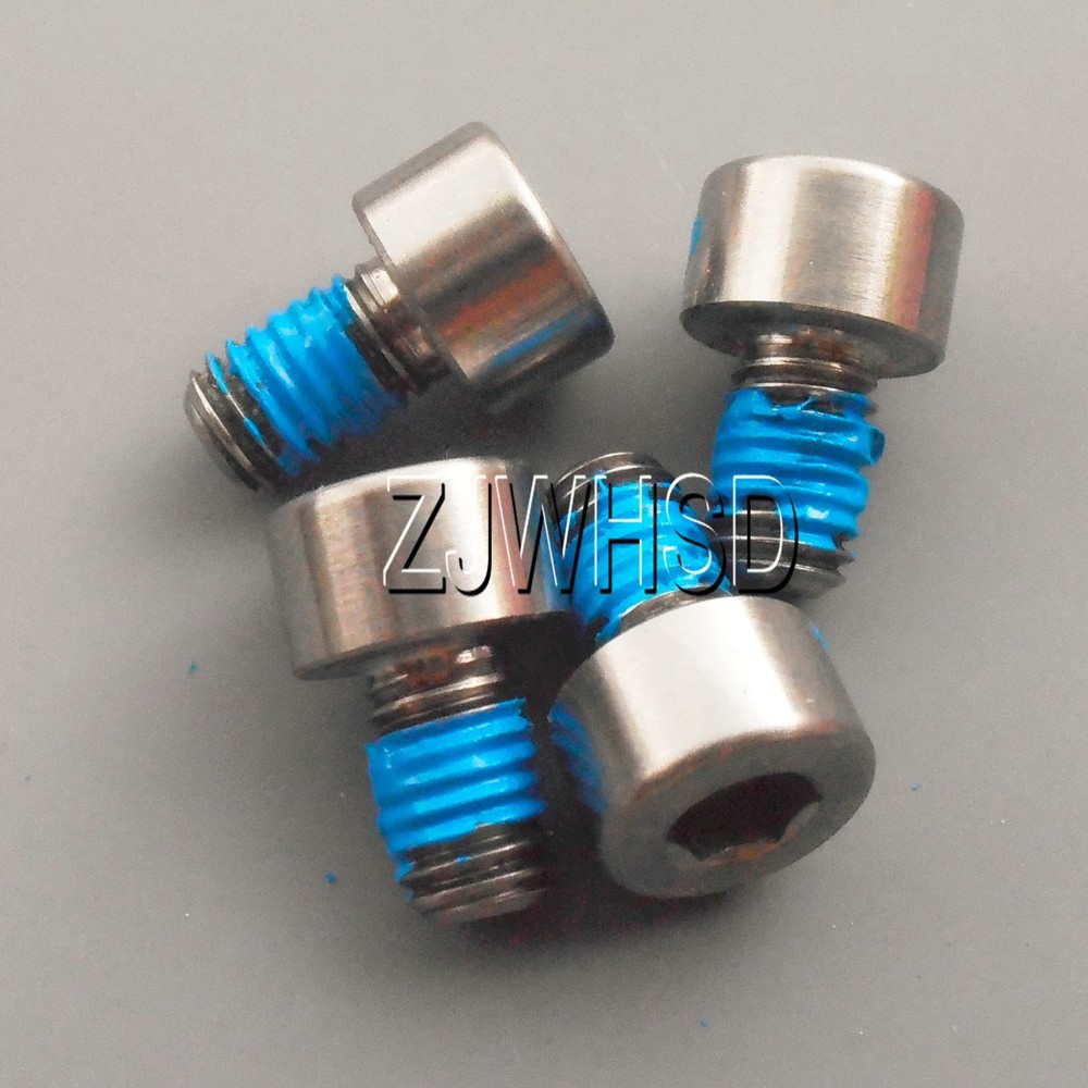 4pcs M5 x 8 Ti Titanium Screw Bolt Allen hex Socket Cap head with ThreadLocker