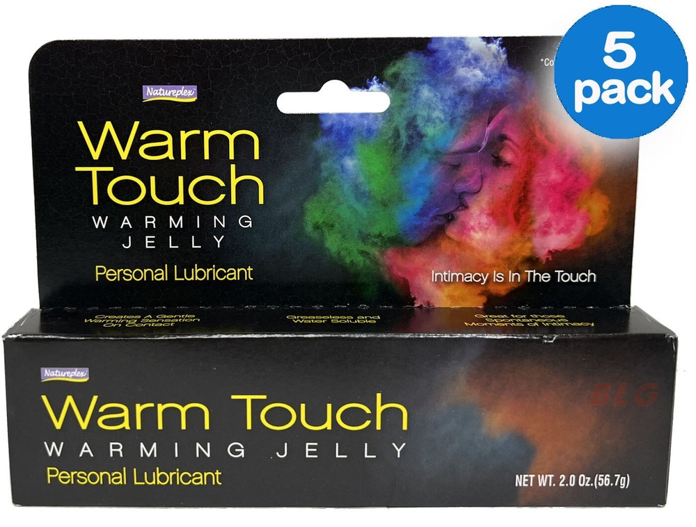 WARM TOUCH Warming Jelly Personal Lubricant Creates Warming Sensation 2oz-5 Pack