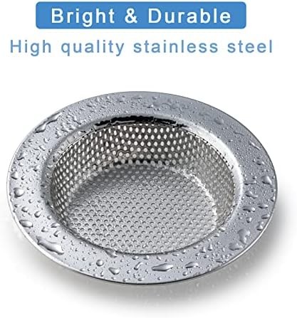 2 Pcs Sink Strainer for Most Kitchen Sink Drain Basket, Upgraded Double-Layer Sa