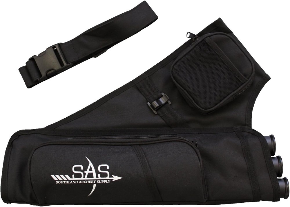 SAS 3 Tube Archery Target Quiver Black