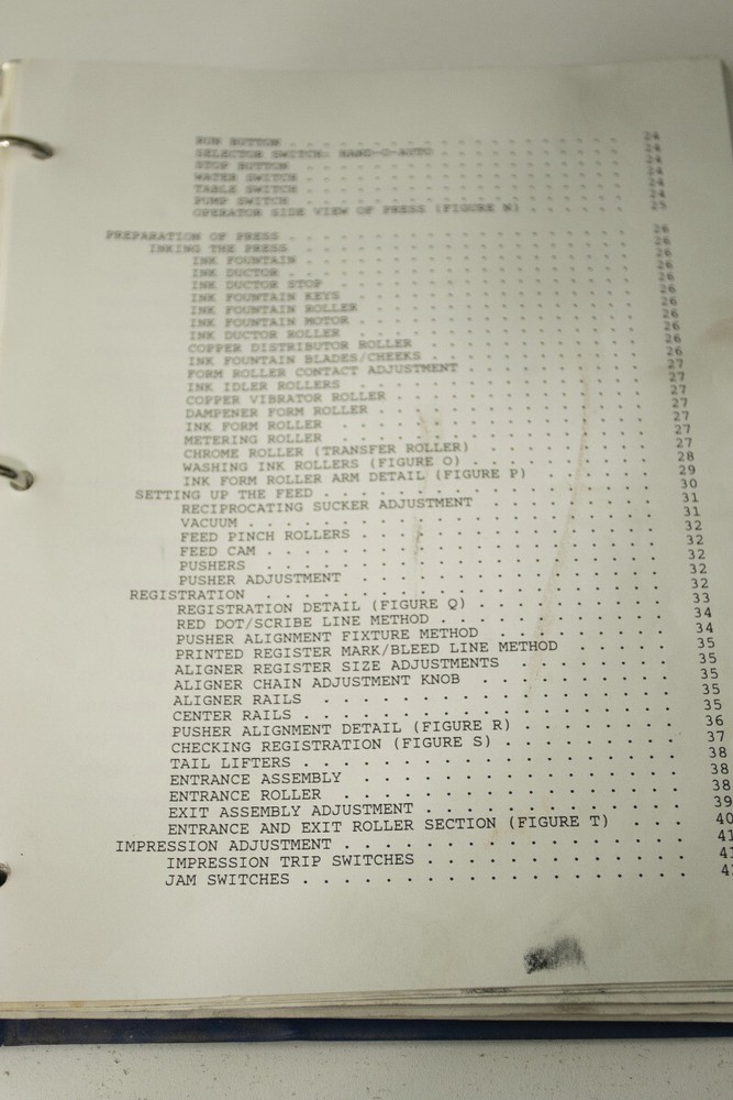 Halm Jet Press Operation Manual