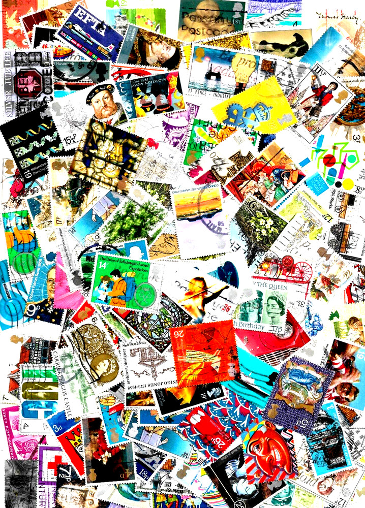100 GB USED COMMEMORATIVE selection mostly different off paper good used
