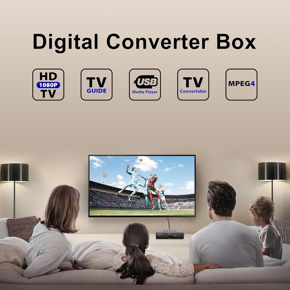 Clear QAM Digital Converter Box with Recording Function