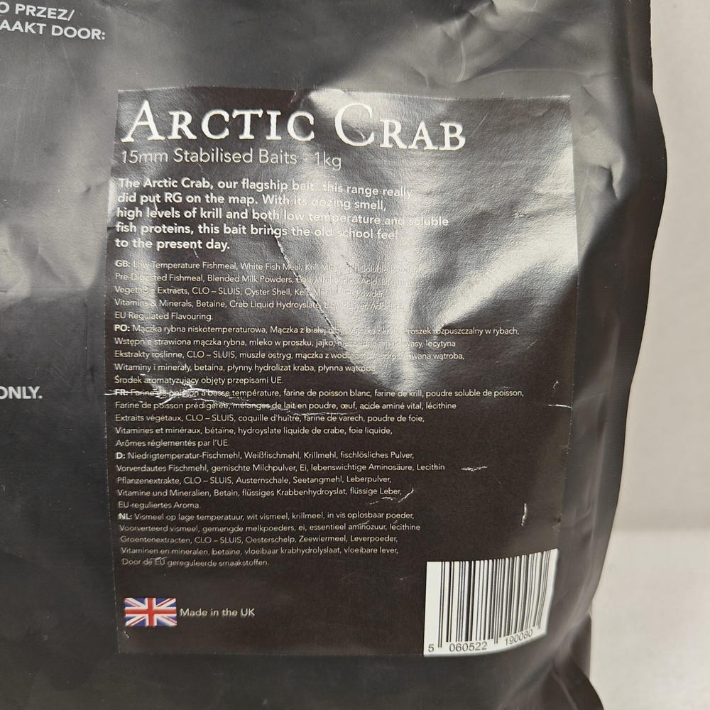 RG Baits Arctic Crab 15mm Stabilised 1kg
