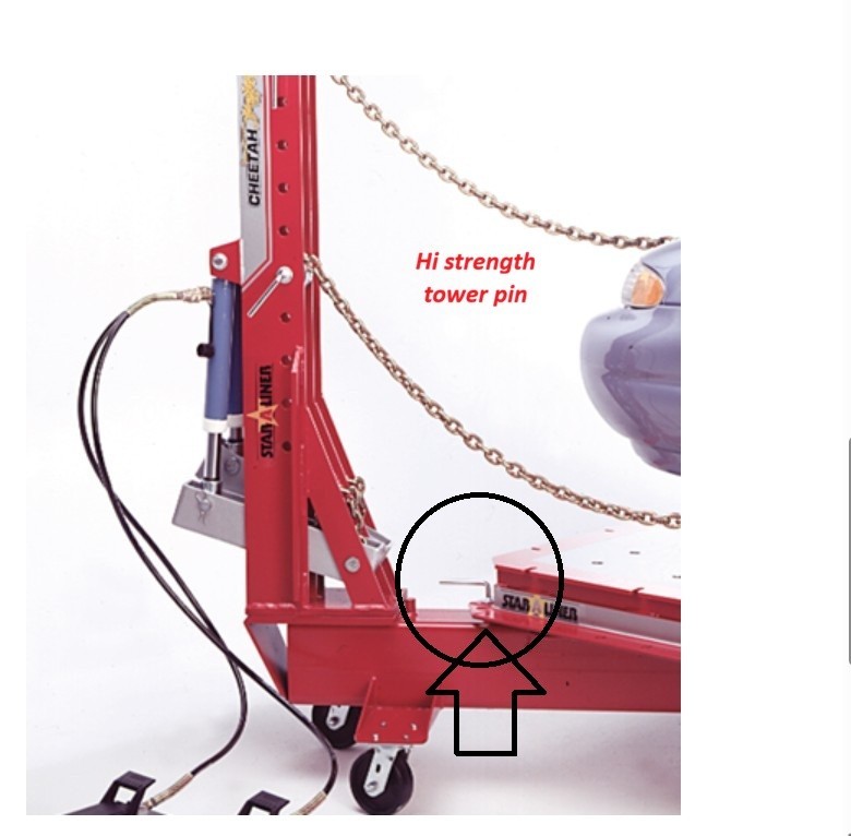 Star-A-Liner Cheetah Frame Machine Tower Locking Pin 10"