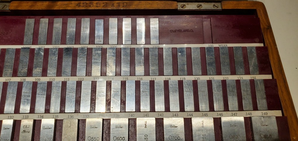 Starrett Webber Gage Block Set Grade INCOMPLETE CASE