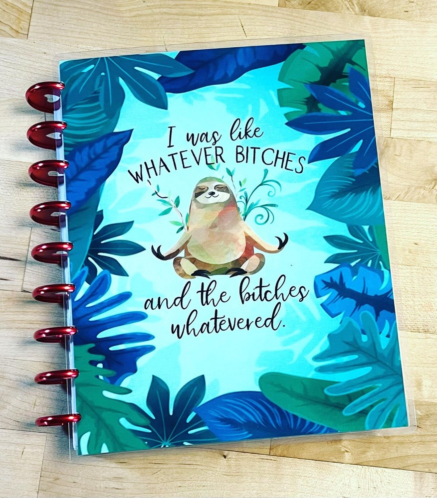 Sloth 'Whatever' Inspired Cover Set for use with Classic Happy Planner~