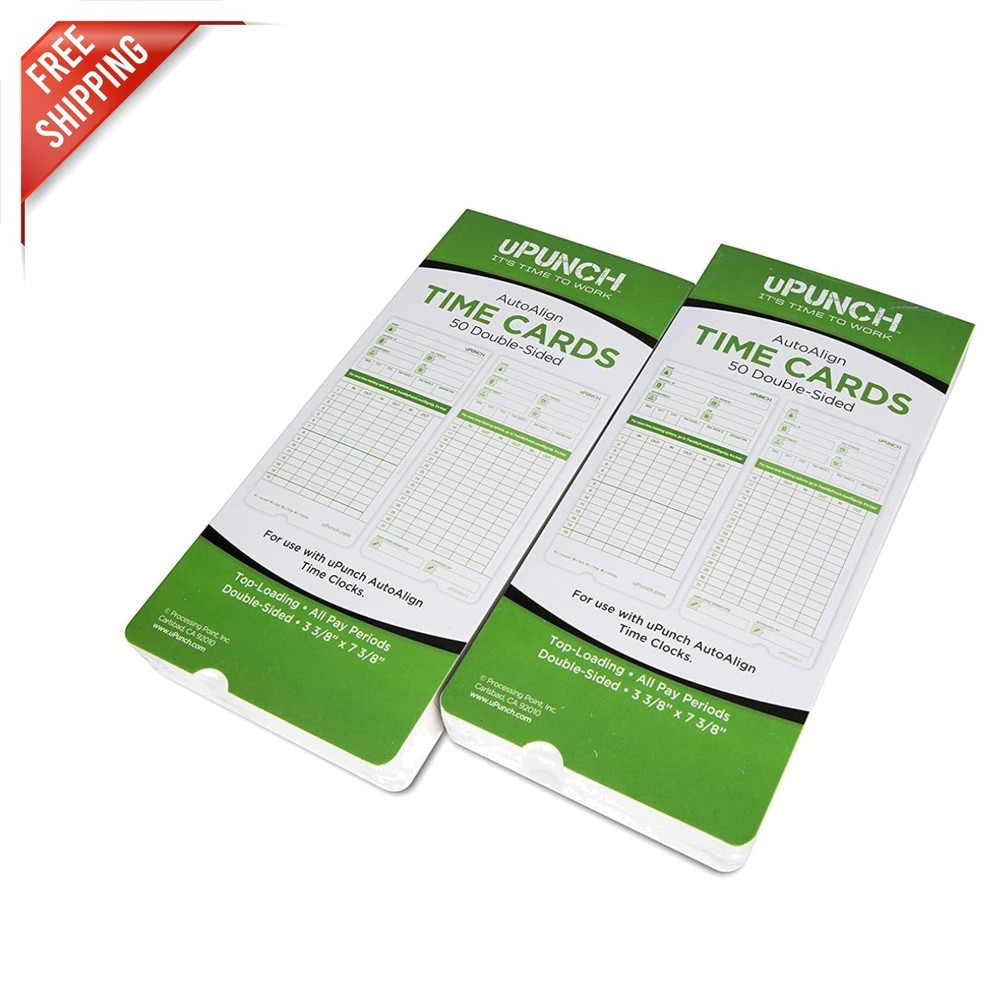 100  Double-Sided Time Cards for HN3000 - Streamlined Payroll Support