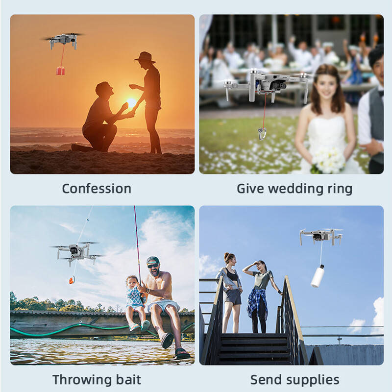 Air Drop Drone Thrower Release Device Kit for DJI Mavic Mini 2 for Bait Hook