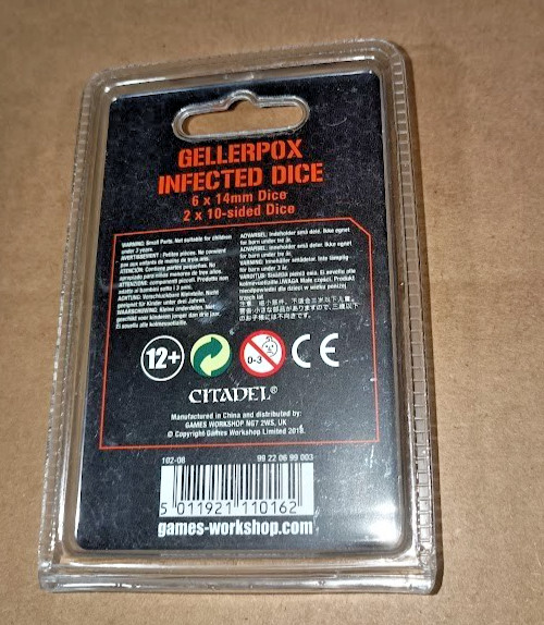⚔️WARHAMMER 40K - KILL TEAM - GELLERPOX INFECTED - DICE SET - NIB - OOP ⚔️