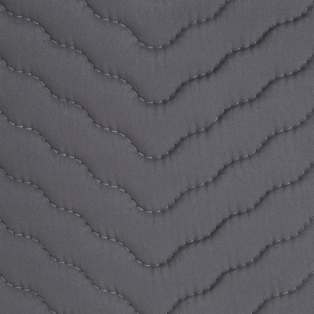 Richards Stemware Storage Chest -Deluxe Quilted Microfiber Light Gray 15.5